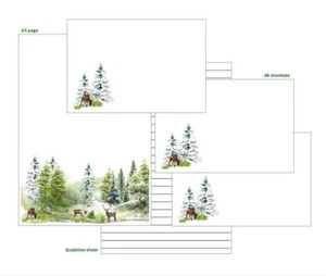 Schreibpapier "Winter Rentier Woodlands Delight" - (Limited Edition) - Bild 1 von 5