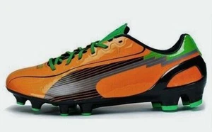 PUMA EvoSpeed 1 Orange Green Blue FG Soccer Cleats Boots NEW Mens Sz 12.5 - Picture 1 of 6