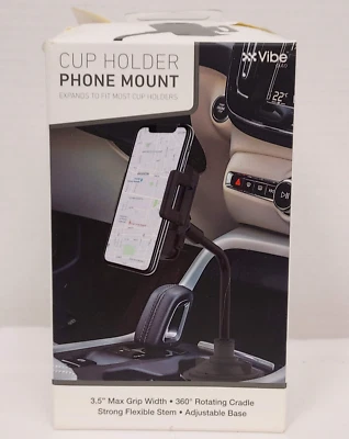 Soporte para taza Vibe montaje para teléfono 360 taza giratoria 3,5" ancho máximo de agarre Foto 1 de 3