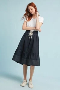 Nueva con etiquetas Falda con cordones Anthropologie La Mer, de Akemi + Parkin - Marina, talla S - Imagen 1 de 4
