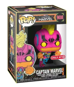 Funko Pop! MARVEL BLACKLIGHT CAPTAIN MARVEL #908 (PEGATINA EXCLUSIVA OBJETIVO) - Imagen 1 de 2
