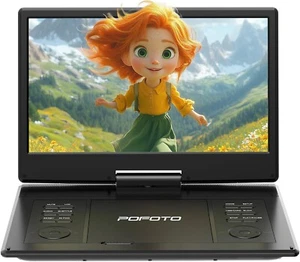 15.7" Portable DVD Player with 14.1" HD Swivel Screen, 6-Hour Rechargeable Batte - Picture 1 of 8