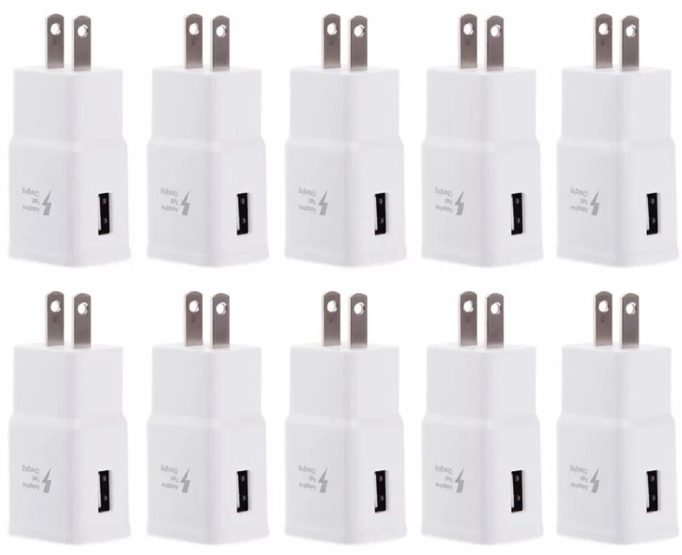 10x Adaptive Fast Charging USB Travel Wall Charger For Samsung Galaxy S6 S8 S7+ - Image 1 of 1