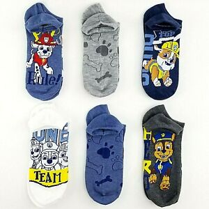 Paw Patrol Boy's No Show Ankle Socks 6 Pairs Toddler & Young Boys
