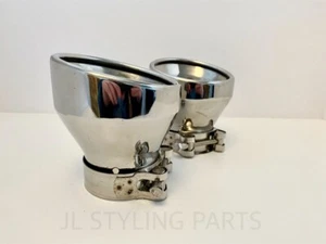 GROSSE SCHRÄG GESCHNITTEN AUSPUFFSPITZEN FÜR BMW M135i M140i 100mm Auslass 60mm Einlass 4 ZOLL - Bild 1 von 5