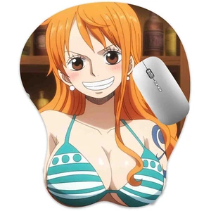 NUEVA Alfombrilla de Ratón 3D Oppai Alfombrilla de Ratón con Reposamuñecas Alivio del Dolor Boob-pad Nami - Imagen 1 de 6
