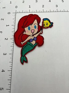 Disney Die kleine Meerjungfrau Arielle und Flunder Bügelbild bestickt Patch #722 - Bild 1 von 1