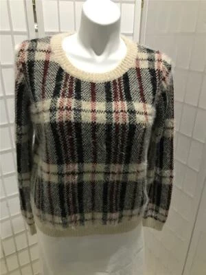 Pulôver de malha Forever 21 Plus 1X natural bronzeado preto xadrez super macio conforto - Imagem 1 de 4