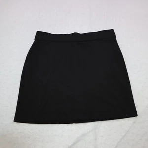 Falda Pure Jill para mujer pequeña elástica mezcla de algodón negra  - Imagen 1 de 12