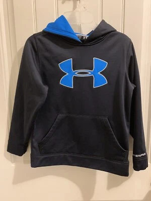 Sudadera con Capucha Under Armour Storm Armour Polar Logo Grande NEGRO/AZUL CHORRO Niños Jóvenes XS Foto 1 de 4