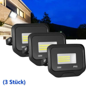 3X30W LED Scheinwerfer Kaltweiß LED Fluter Strahler Außenleuchte Garten Lampe - Bild 1 von 9