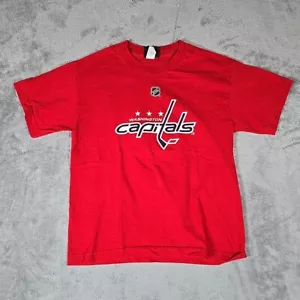 Reebok Shirt Boys Large Red Ovechkin #8 Washington Capital NHL Sportswear Fan - Picture 1 of 8