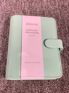 Filofax Saffiano Pocket Compact Organiser Complete With Inserts Neo Mint NEW - Picture 1 of 12