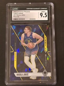 2023-24 Phoenix Basketball Fade To Black Blue Cracked Ice Nikola Jokic CGC 9.5 - Picture 1 of 2