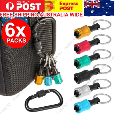 6PCS Hex Shank Screwdriver Bit Holder Extension Bar Keychain Driver Keyring DF - image 1 of 4