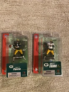 NFL GREEN BAY PACKERS QB BRETT FAVRE grün + weiß SET McFarlane 3" FOOTBALL Mini - Bild 1 von 9