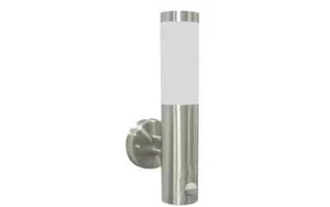 Titan LED PIR Column Lantern Comfort Light, Stainless Steel, Silver, IP44 - Picture 1 of 2