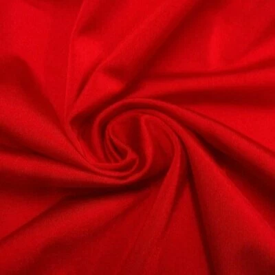 DIVAS TEXTILES Shiny Finish Milliskin Nylon Spandex Fabric | (4 Way Stretch/Per Yard) Red