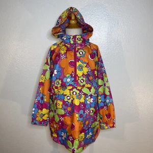 Children’s Place Girls Hooded Jacket Coat Windbreaker Floral Print Size S 5/6 - Picture 1 of 7