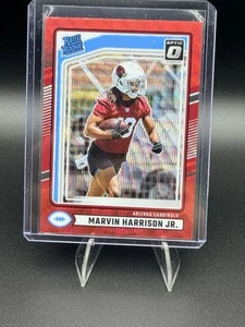 2024 Donruss Rated Rookie Marvin Harrison 393 Optic Preview Red Wave Prizm (RC) - Bild 1 von 2
