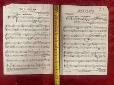 Vintage Sheet Music "Dear Friend"  For 1st and 2nd Bb Trumpet REF00062 - Image 1 of 2