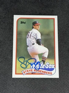 Steve Rosenberg Chicago White Sox 1989 Topps Signed Auto Card #616 ~ COA - Picture 1 of 3