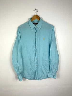 Polo Ralph Lauren 100% linen light blue shirt size medium - Image 1 of 4