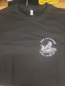 CHICYEA Men/woman T-shirt. Black Small Print On Front. lg Print on Back NEW XL - Picture 1 of 8