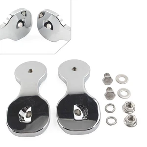 Adaptador de soportes de espejo retrovisor plateado para Harley Touring Street Glide 2014-21 - Imagen 1 de 8