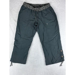 Pantalones Capri Diseñados en EE. UU. Cordón Botón Acento Ligeros Talla L - Imagen 1 de 13