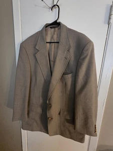 Palm Beach For Jay Stevens Herren Beige Anzug Mantel 49 Zoll Brust kleine Mängel - Bild 1 von 15