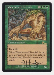 Signed Weatherseed Treefolk HP Urza's Legacy Artist Heather Hudson MTG Magic! - Picture 1 of 2
