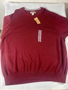 NWT Duluth Trading Co Sweater Men's 2XL Red Maroon StrongArm Crew Neck Pullover - Picture 1 of 7