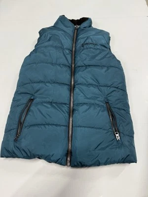 Chaleco acolchado Free Country Ultrafill para mujer talla mediana azul azulado bolsillos delanteros con cremallera Foto 1 de 4