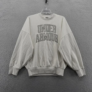 Under Armour Mens Icon Terry Crewneck Sweatshirt Medium Gray Oversized NWT - Picture 1 of 12