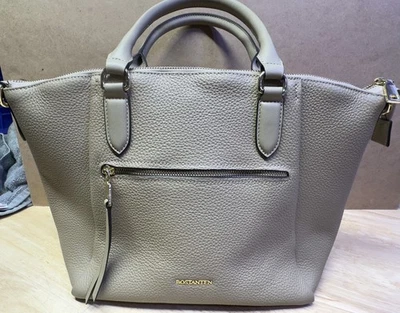 Сумка кожаная Bostanten отличная бывшая в употреблении серо-коричневого цвета - Изображение 1 из 4