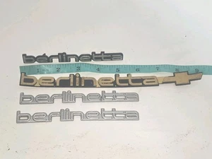 4 Vintage 1980s Camaro & Berlinetta Gold & Silver Emblem Plate Badge Chevy OEM - Picture 1 of 3