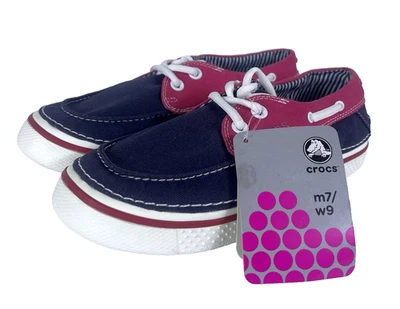 Новый Crocs женщин размер 9 навес лодки туфли синий розовый легкий - Изображение 1 из 4