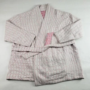 Nike Yoga Reversible Wrap Womens 1X Cream Pink Therma Fit Sweater Tie Kimono - Picture 1 of 13