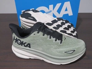 Hoka One One Clifton 9 Mens 9.5 Shoes Forest Green Running Sneaker 1127895 SSFR - Picture 1 of 8