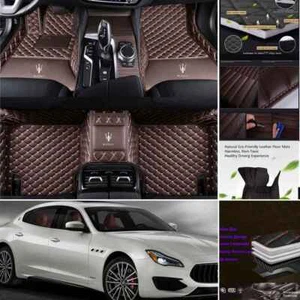 For Maserati Ghibli-Gran Turismo-Grecale-Levante-Quattroporte Car Floor Mat Auto - Foto 1 di 41