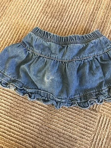 Denim Skirt Oakie-Dokie Size 24 Months Elastic Waist Built in Shorts - Bild 1 von 2