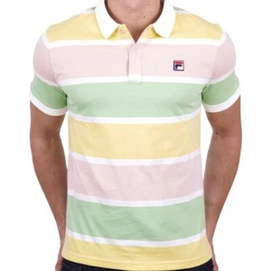 FILA Men's Vintage TCM Pastels Polo Shirt Retro Short Sleeve Top Cotton XS-4XL - Picture 1 of 6