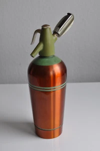 Heimsyphon Sodaspender alte Sodaflasche kupfer Mid Century 50er 60er Bar Zubehör - Picture 1 of 8