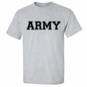 Camiseta Atlética EJÉRCITO Mangas Cortas en Gris Deportivo - Adulto Pequeña a 5X-Grande - Imagen 1 de 2