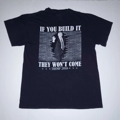 Camiseta Trump 2016 If You Build It They Won't Come negra grande camiseta de Spencer Foto 1 de 4