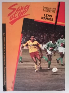 SANG ET OR - Magazin du RC Lens (Nr. 5) - Lens Match Programm - Nantes vom 14.09.1991 - Bild 1 von 3
