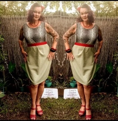 Vestido estampado animal talla 16 vintage Foto 1 de 2