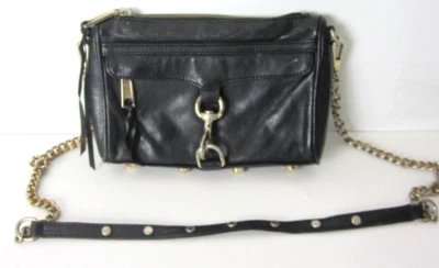 Rebecca Minkoff Mini Cuero Negro M.A.C. Bandolera Convertible Foto 1 de 4