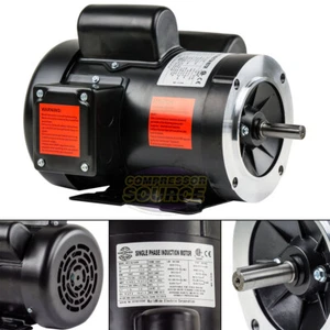 Motor eléctrico monofásico de 2 HP cuadro 56H 3450 RPM TEFC 115/230V C cara - Imagen 1 de 8